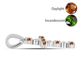 Stříbro 925/1000 Přívěsek s Certifikovaný Anatolským zultanitem pěstovaný v laboratoři a Bílým Topazem - Karátové číslo: 0.3. přibližná hmotnost: 1.11 gramů