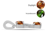 Stříbro 925/1000 Přívěsek s Certifikovaný Anatolským zultanitem pěstovaný v laboratoři a Bílým Topazem - Karátové číslo: 1.16. přibližná hmotnost: 1.37 gramů