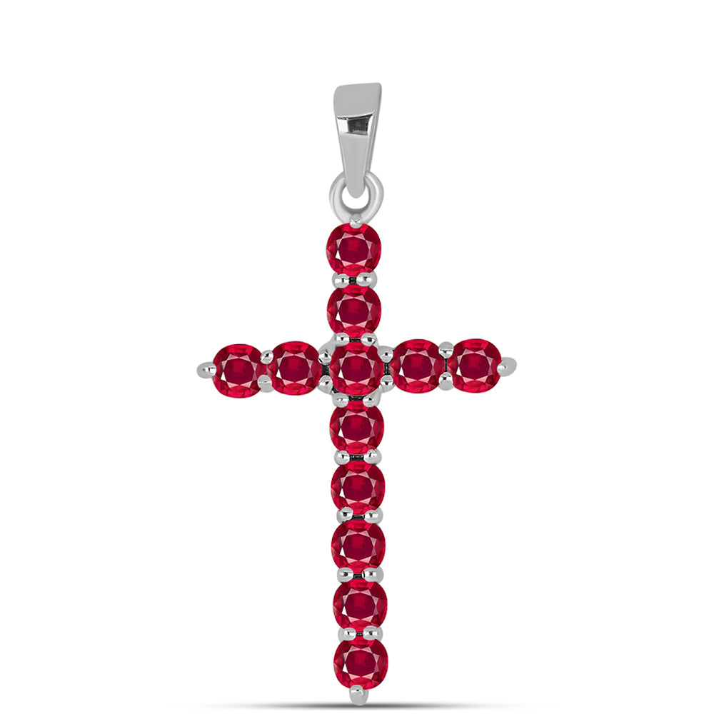 Stříbro 925/1000 Přívěsek s Madagaskarským Rubínem - Karátové číslo: 1.14. přibližná hmotnost: 1.53 gramů