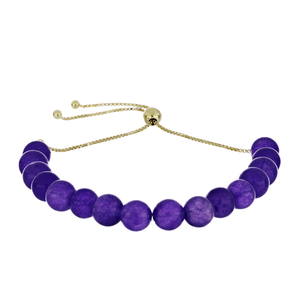 Pozlacené stříbro 925/1000 Náramek s Marockým Ametystem - Karátové číslo: 59.06. přibližná hmotnost: 13.57 gramů