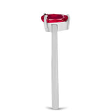 Stříbro 925/1000 Prsten s Madagaskarským Rubínem - Karátové číslo: 0.61. přibližná hmotnost: 1.53 gramů