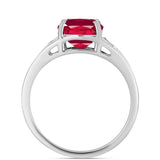 Stříbro 925/1000 Prsten s Madagaskarským Rubínem - Karátové číslo: 2.76. přibližná hmotnost: 2.98 gramů