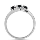 Stříbro 925/1000 Prsten s Obsidiánem - Karátové číslo: 0.97. přibližná hmotnost: 3.03 gramů