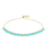 Pozlacené stříbro 925/1000 Náramek s Tyrkysem Sleeping Beauty - Karátové číslo: 3.87. přibližná hmotnost: 6.81 gramů