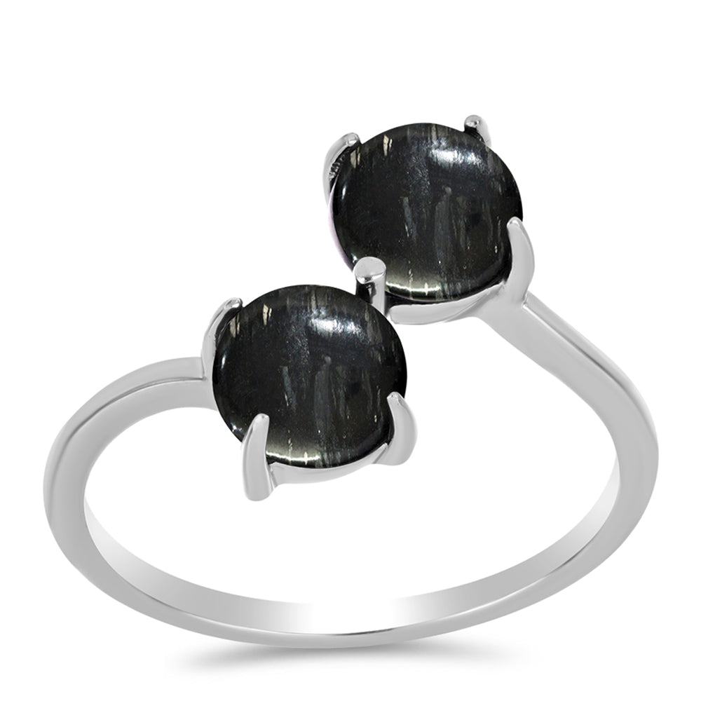 Stříbro 925/1000 Prsten s Picasso Jaspisem - Karátové číslo: 3.22. přibližná hmotnost: 2.71 gramů