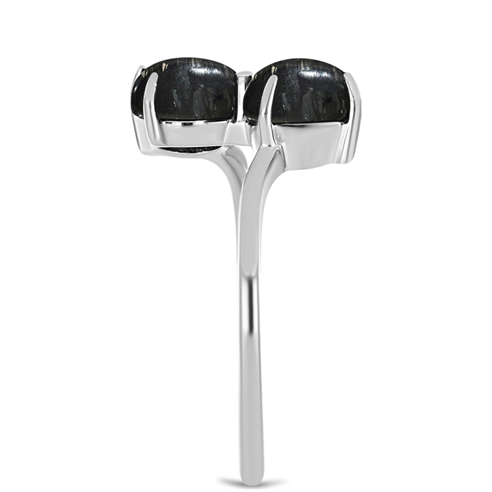 Stříbro 925/1000 Prsten s Picasso Jaspisem - Karátové číslo: 3.22. přibližná hmotnost: 2.71 gramů