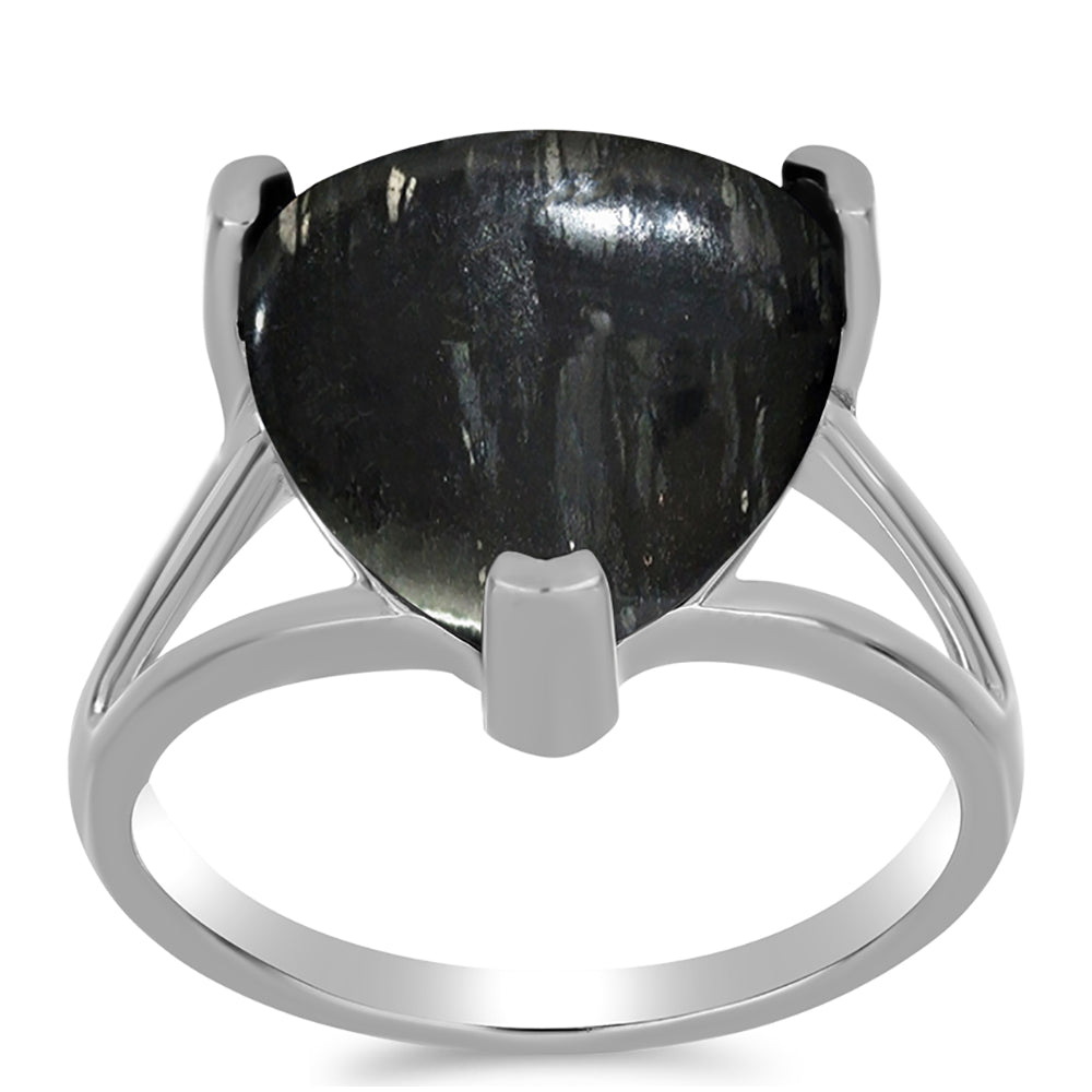 Stříbro 925/1000 Prsten s Picasso Jaspisem - Karátové číslo: 9.8. přibližná hmotnost: 5.13 gramů