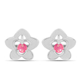 Stříbro 925/1000 Náušnice s Růžovým Opálem z Lega Dembi - Karátové číslo: 0.19. přibližná hmotnost: 2.58 gramů