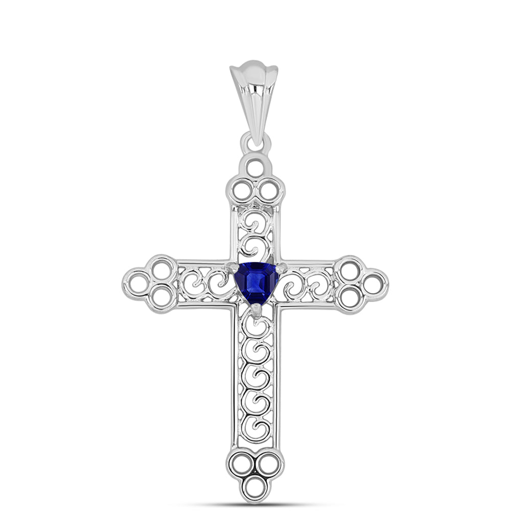 Stříbro 925/1000 Přívěsek s Australským Modrým Safírem - Karátové číslo: 0.34. přibližná hmotnost: 1.78 gramů