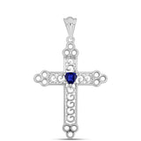 Stříbro 925/1000 Přívěsek s Australským Modrým Safírem - Karátové číslo: 0.34. přibližná hmotnost: 1.78 gramů