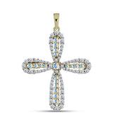 Pozlacené stříbro 925/1000 Přívěsek s Ledovým Moissanitem a Bílým Topazem - Karátové číslo: 1.69. přibližná hmotnost: 2.84 gramů