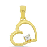 Pozlacený Stříbrný Přívěsek s Bílým Diamantem