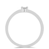 Stříbrný Prsten s Bílým Diamantem