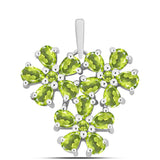 Stříbro 925/1000 - Přívěsek s Čchang-pajským Peridotem - Karátové číslo: 2.61. přibližná hmotnost: 2.82 gramů