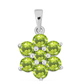 Stříbro 925/1000 - Přívěsek s Čchang-pajským Peridotem - Karátové číslo: 1.98. přibližná hmotnost: 1.35 gramů