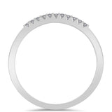 Stříbro 925/1000 - Prsten s Bílým Diamantem - Karátové číslo: 0.08. přibližná hmotnost: 1.36 gramů