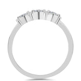Stříbro 925/1000 - Prsten s Bílým Diamantem - Karátové číslo: 0.31. přibližná hmotnost: 2.06 gramů