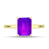 Pozlacené Stříbro 925/1000 - Prsten s Purpurovým Achátem - Karátové číslo: 2.18. přibližná hmotnost: 2.19 gramů