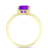 Pozlacené Stříbro 925/1000 - Prsten s Purpurovým Achátem - Karátové číslo: 2.18. přibližná hmotnost: 2.19 gramů