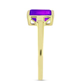Pozlacené Stříbro 925/1000 - Prsten s Purpurovým Achátem - Karátové číslo: 2.18. přibližná hmotnost: 2.19 gramů