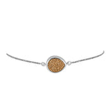 Stříbro 925/1000 - Náramek s Zlatým Drusy - Karátové číslo: 4.21. přibližná hmotnost: 4.97 gramů