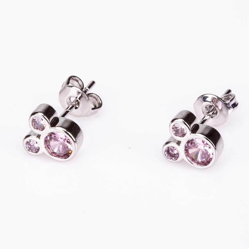 Bílým Pozlacená slitina Sada s Růžovým Emporia® Křišťálem ( Náhrdelník+Náušnice+Přívěsek )