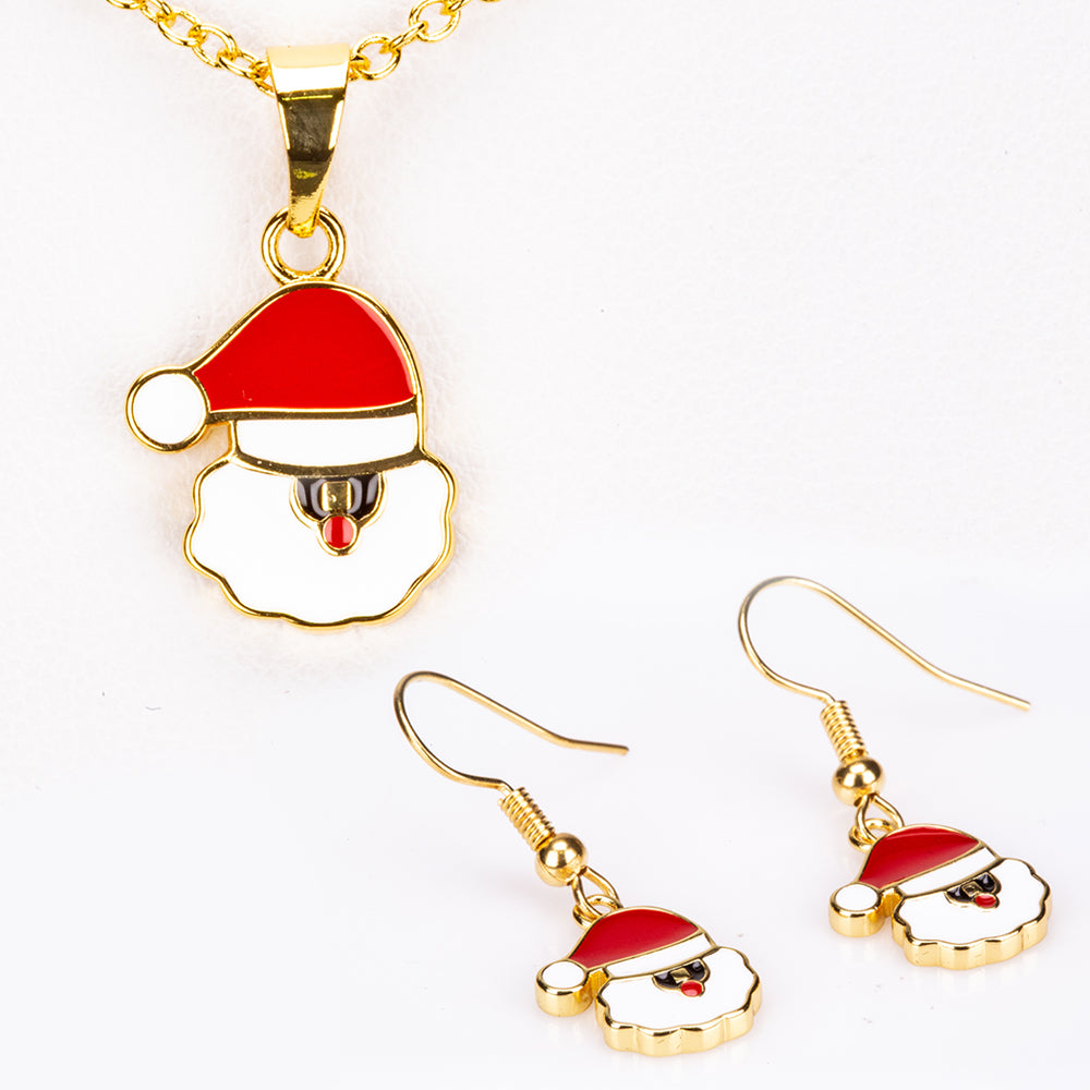 Pozlacená slitina Sada s Červeným Emporia® Křišťálem ( Náhrdelník+Náušnice+Přívěsek )