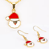 Pozlacená slitina Sada s Červeným Emporia® Křišťálem ( Náhrdelník+Náušnice+Přívěsek )