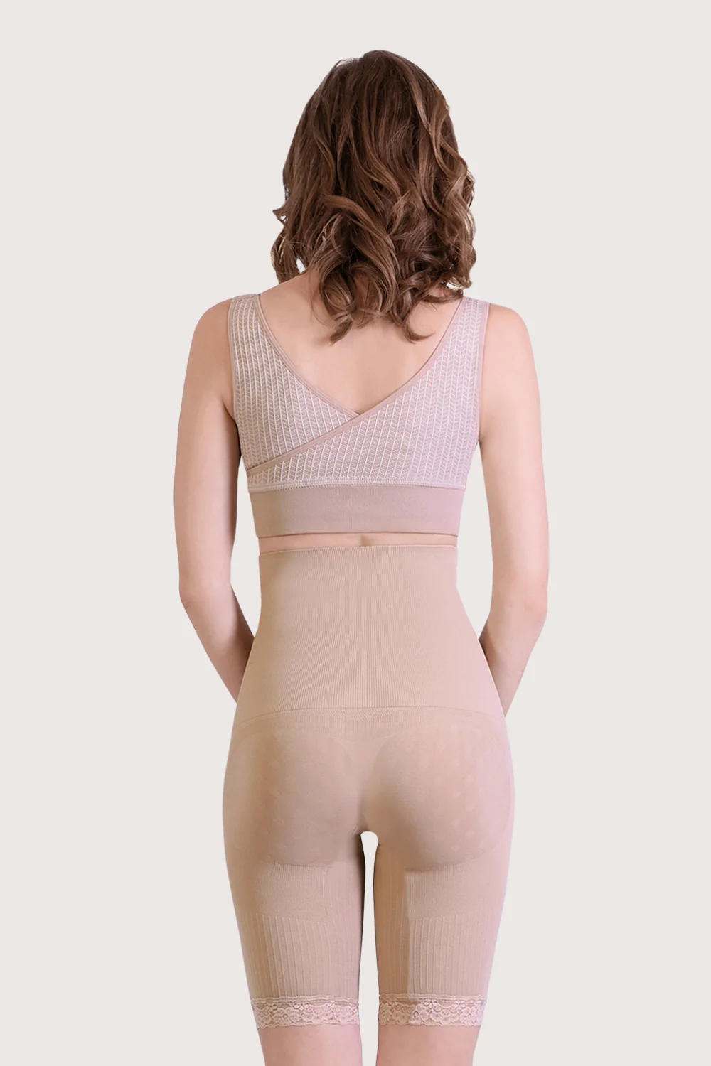 Sankom Patentované Tvarovací Kalhotky s Krajkou, Broskvová barva