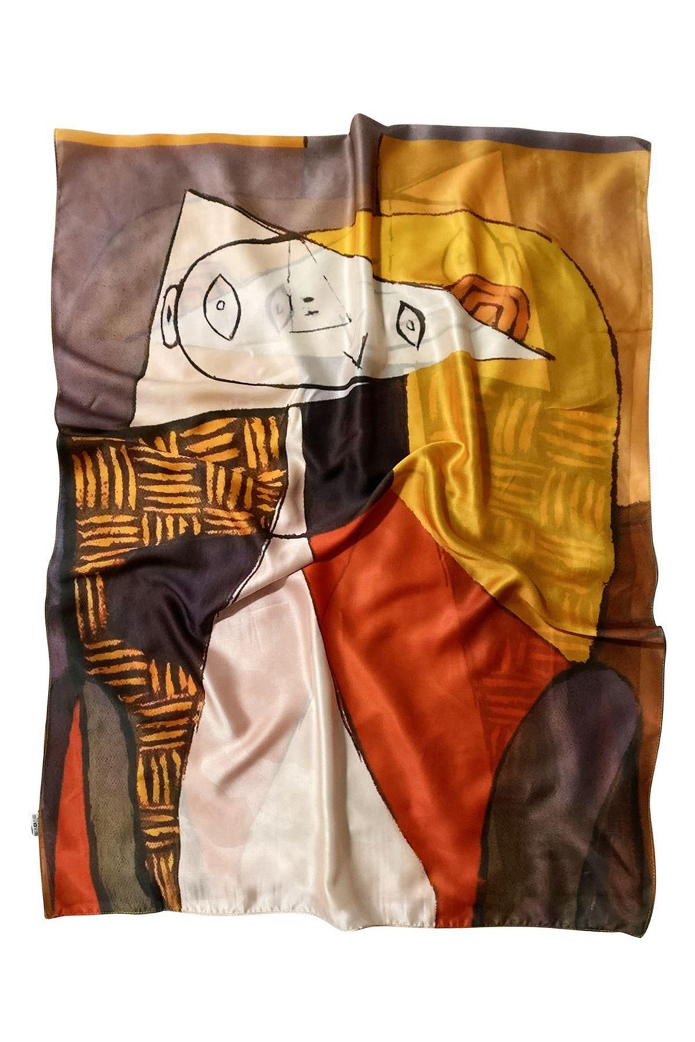 Hedvábná šála-šátek, 70 cm x 180 cm, Picasso - Portrait Style - Multilady.cz