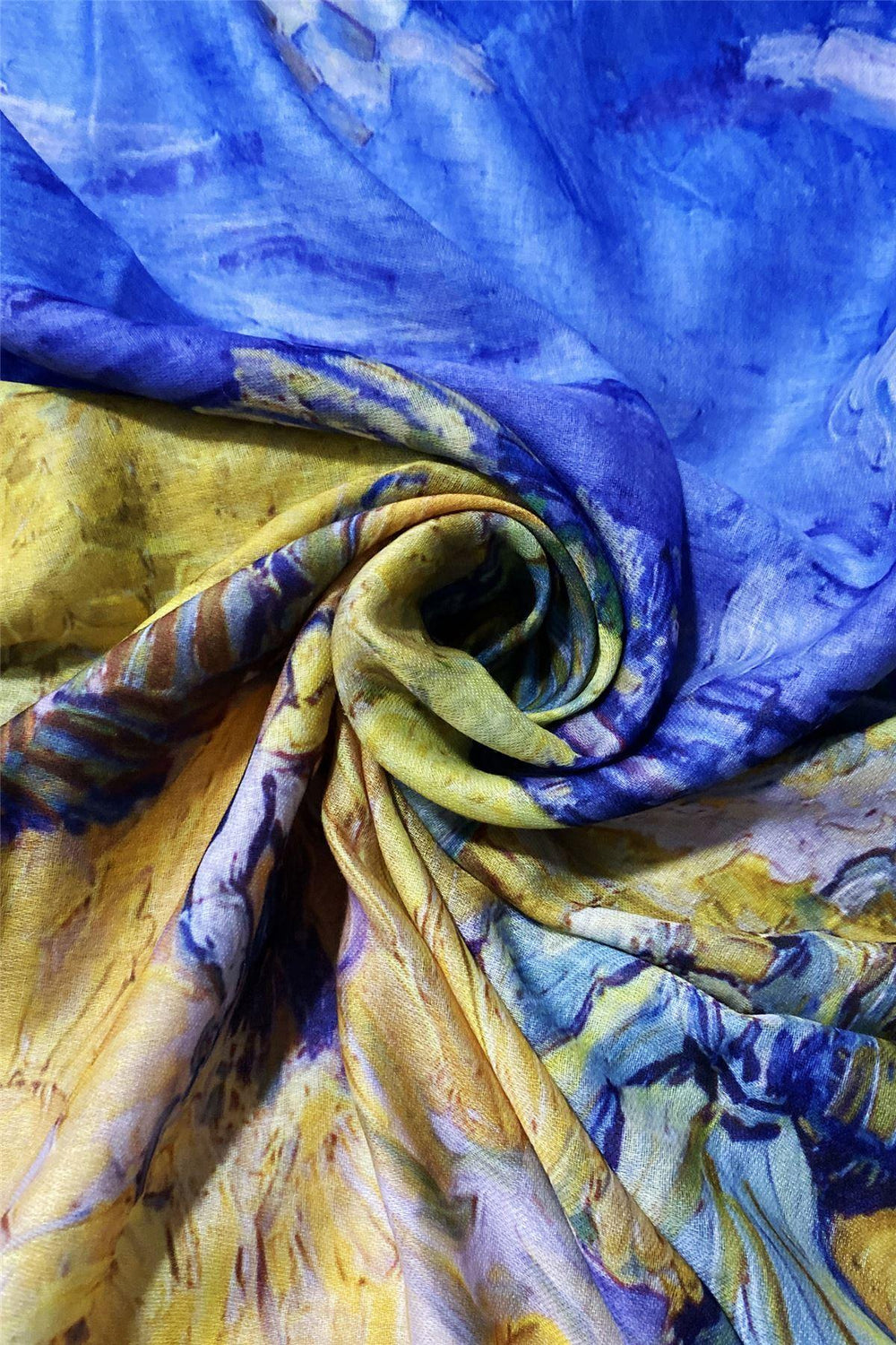 Bavlněná Šála-šátek, 70 cm x 180 cm, Van Gogh - Kupky sena - Multilady.cz