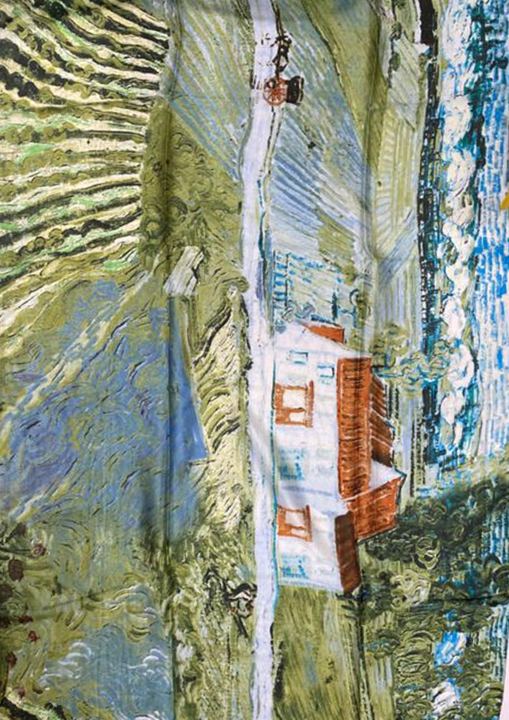 Šála-šátek ze 100% Pravého Hedvábí, 90 cm x 180 cm, Zelená - Multilady.cz