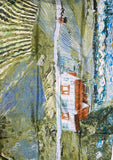 Šála-šátek ze 100% Pravého Hedvábí, 90 cm x 180 cm, Zelená - Multilady.cz