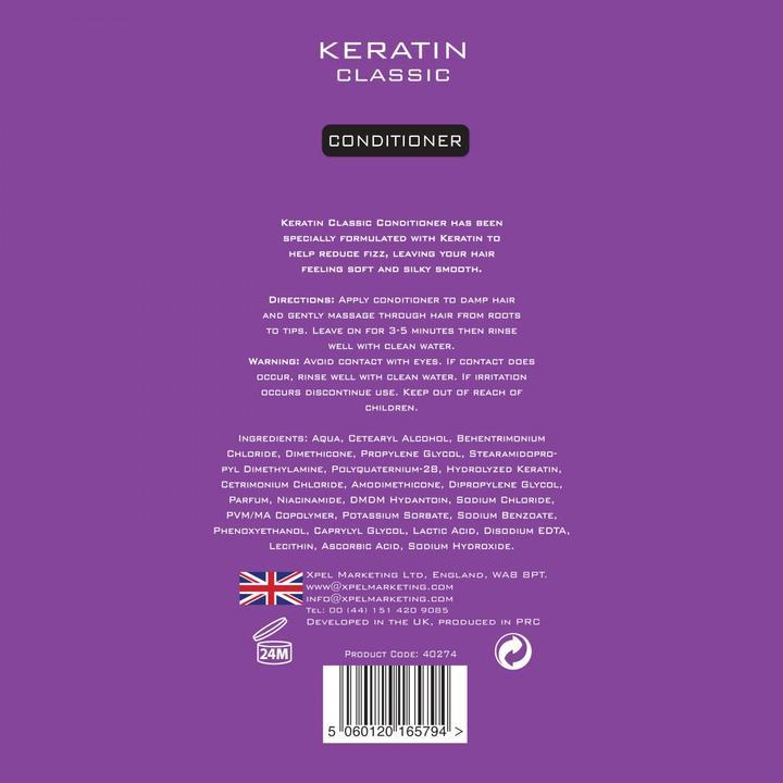Keratin Classic Vyhlazující Vlasový Kondicionér, 400 ml