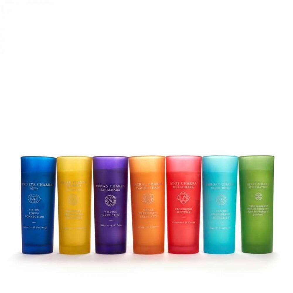 Gemporia svíčka srdeční čakry, vůně Ylang Ylang a pomeranče, s meditačním kamenem - Zelený Aventurín - Multilady.cz