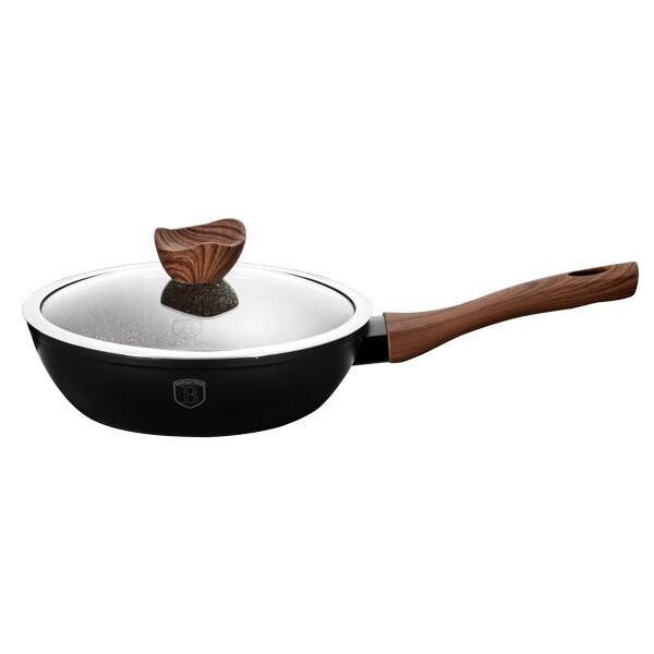 Berlinger Haus Hluboká Pánev s Granitově-Mramorovým Povlakem a Pokličkou, 24 cm