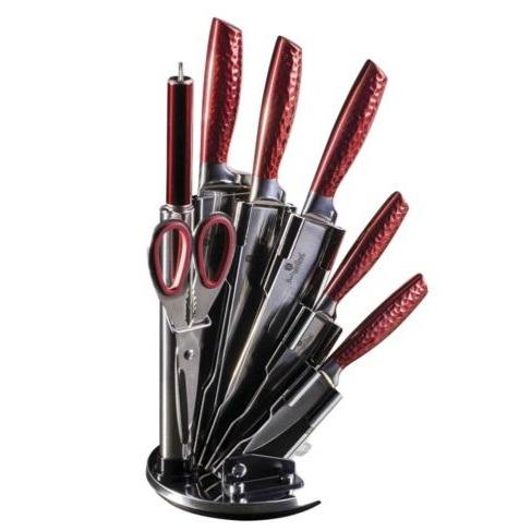 Berlinger Haus 8dílná sada nožů se stojanem, Burgundy Edition