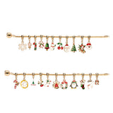 EMPORIA Charm Náramek Vánoční Kalendář, Zlatožlutý, 2 náramky (18+3 cm), 22 x charm (10*20 mm), velikost krabičky 20*24 cm