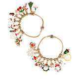 EMPORIA Charm Náramek Vánoční Kalendář, Zlatožlutý, 2 náramky (18+3 cm), 22 x charm (10*20 mm), velikost krabičky 20*24 cm
