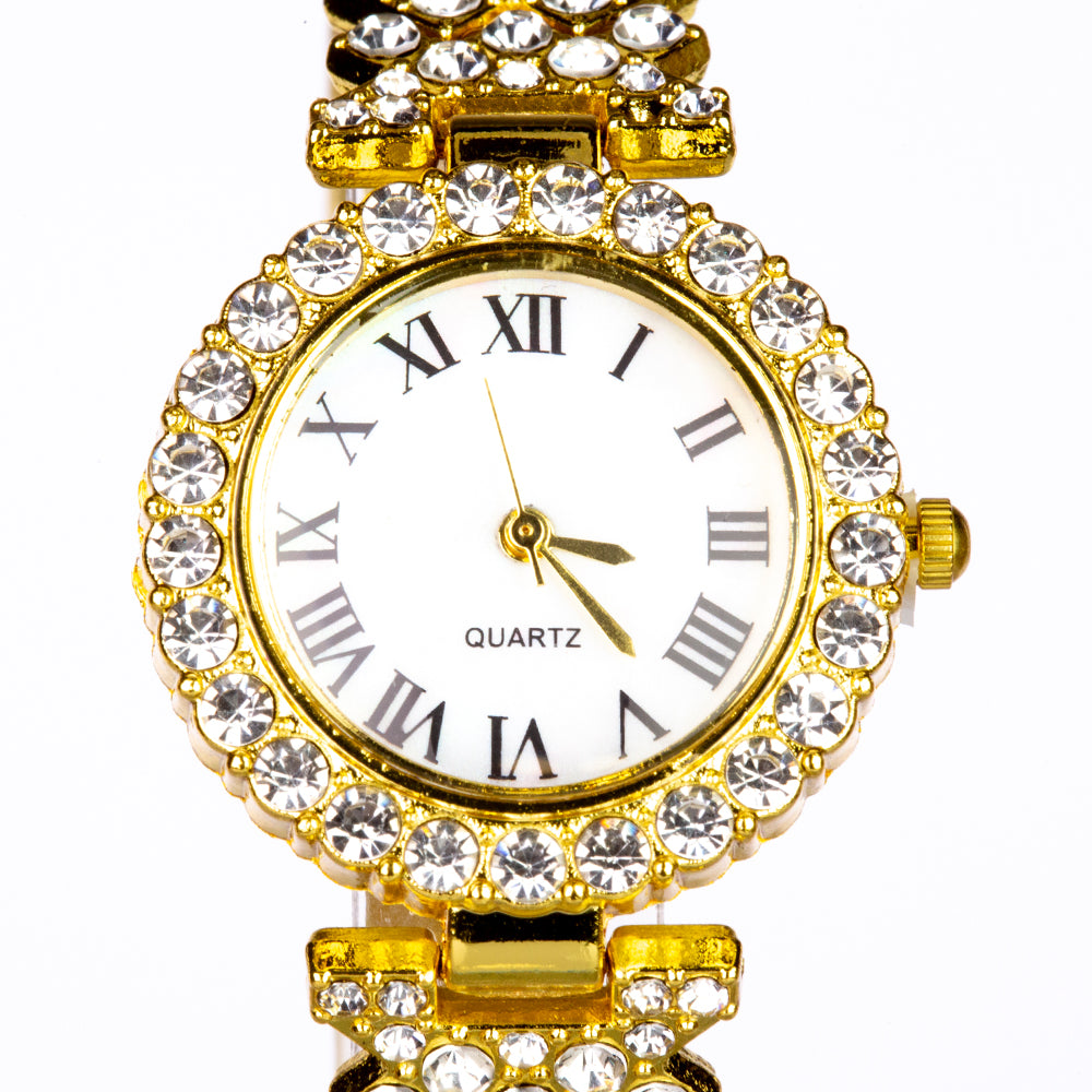 5dílná sada šperků Emporia prémiové kvality s hodinkami, řetízkem, přívěskem, náušnicemi a prstenem v exkluzivní dárkové krabičce s koženým efektem
