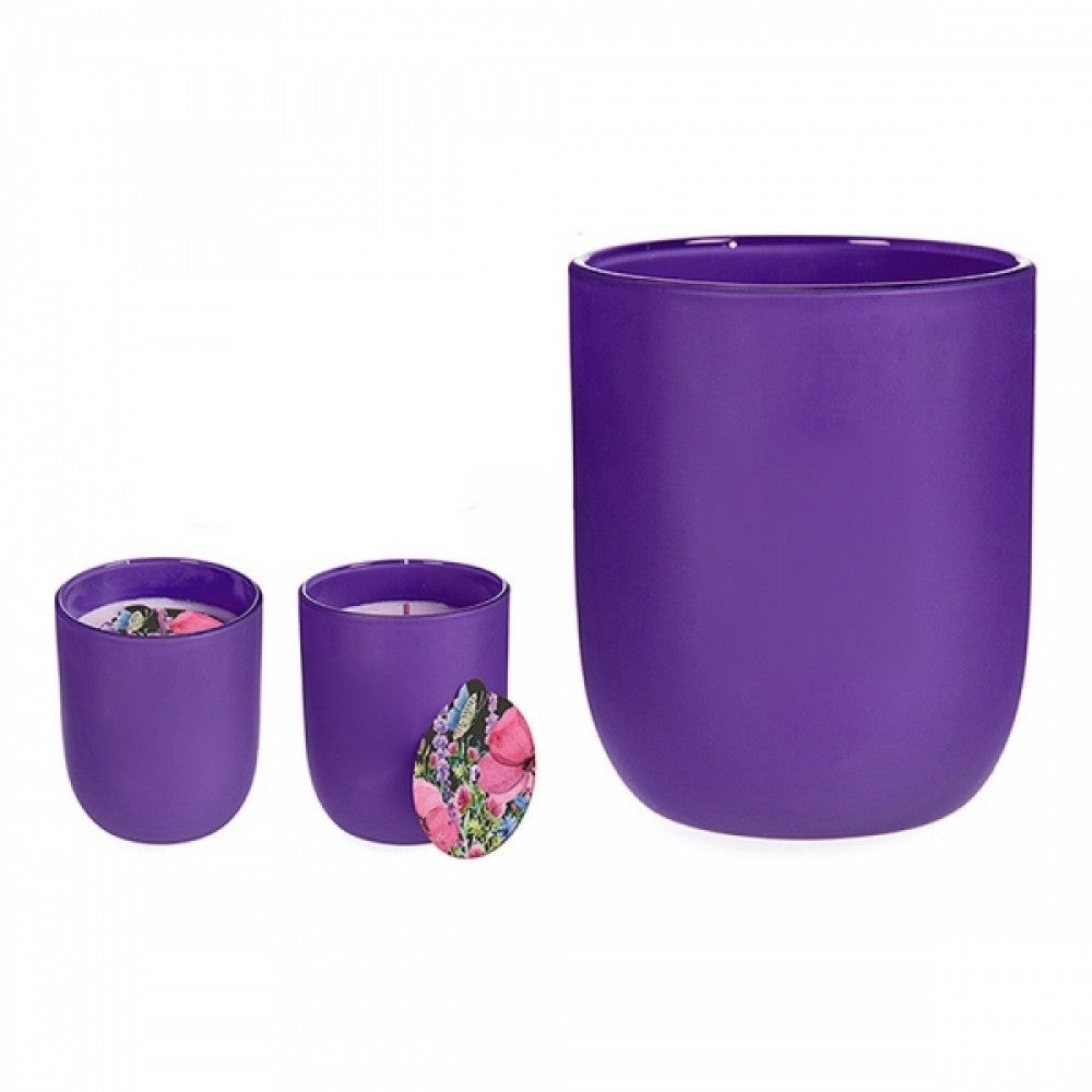 Vonná svíčka "Pure Provence", fialová (7 x 8 x 7 cm)