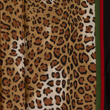 100% Hedvábná Šála, 90 cm x 180 cm, Leopardí Vzor