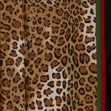 100% Hedvábná Šála, 90 cm x 180 cm, Leopardí Vzor