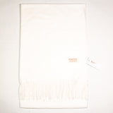 Šála ze 100% Pashmina Kašmíru, 70 cm x 170 cm, Super měkká, Čistě Bílá