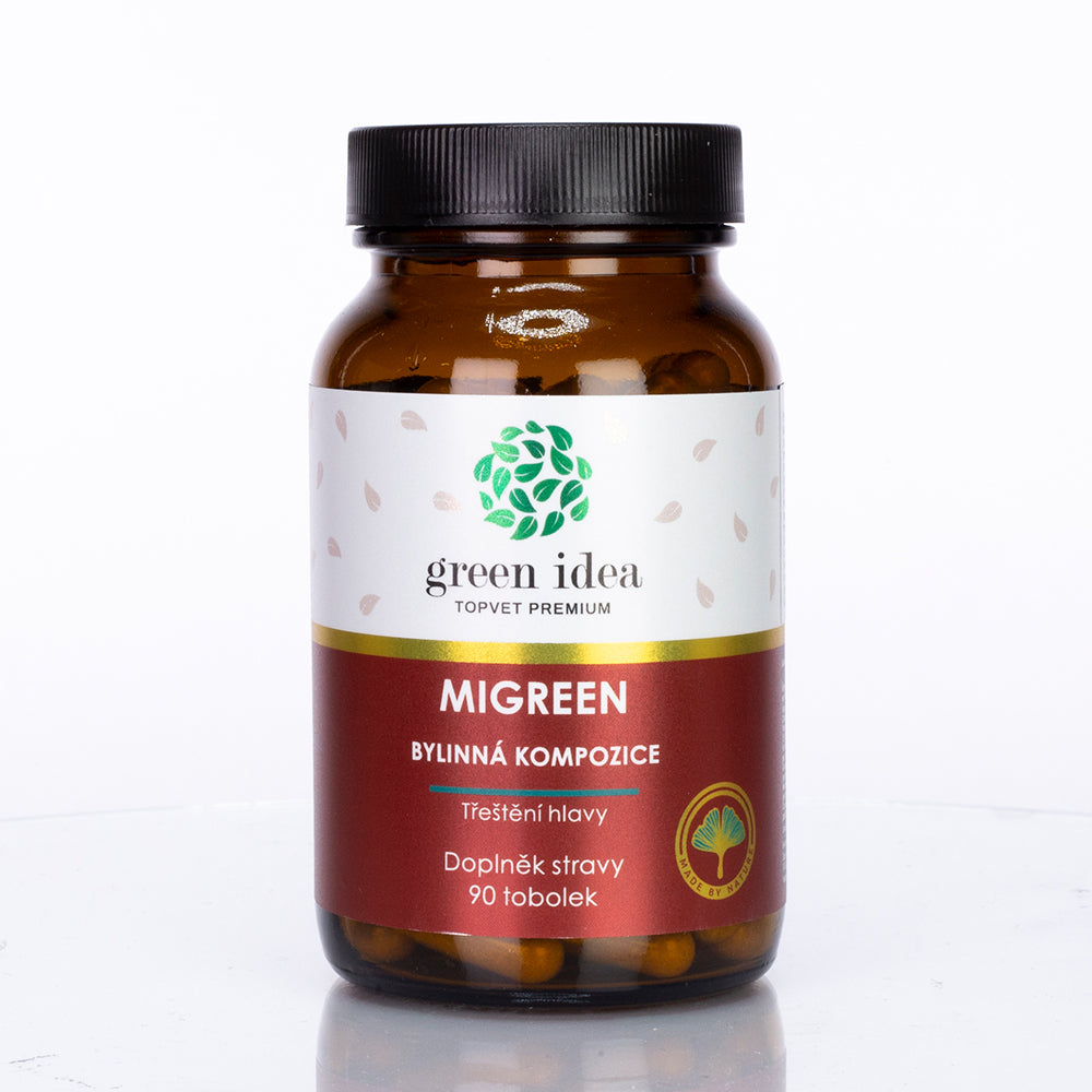 MIGREEN - Bolest hlavy, čelní účinek a kapsle proti migréně