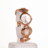 AW dámské hodinky v barvě růžového zlata s řemínkem se symbolem nekonečna a 4 krystaly křemenu - Multilady.cz