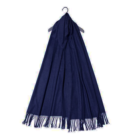 Šála-šátek ze 100% Pravého Pashmina Kašmíru, 70 cm x 170 cm, Námořnická modrá