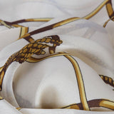 Šála-šátek ze 100% Pravého Hedvábí, 90 cm x 180 cm, Krémová
