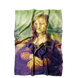Hedvábná Šála-šátek, 70 cm x 180 cm, Leonardo Da Vinci - Mona Lisa