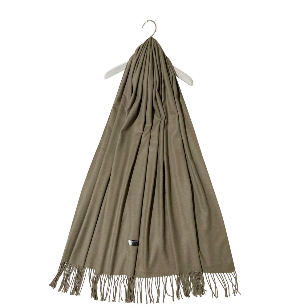 Šála-šátek ze 100% Pravého Pashmina Kašmíru, 70 cm x 170 cm, Světle hnědá